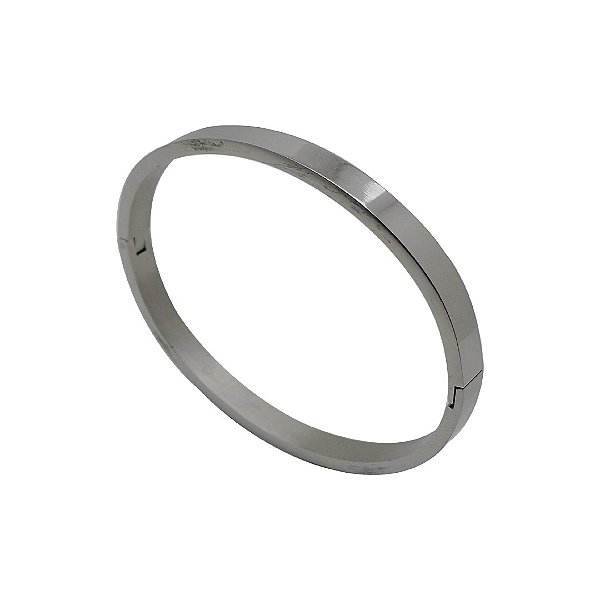 Bracelete de aço inox lisa