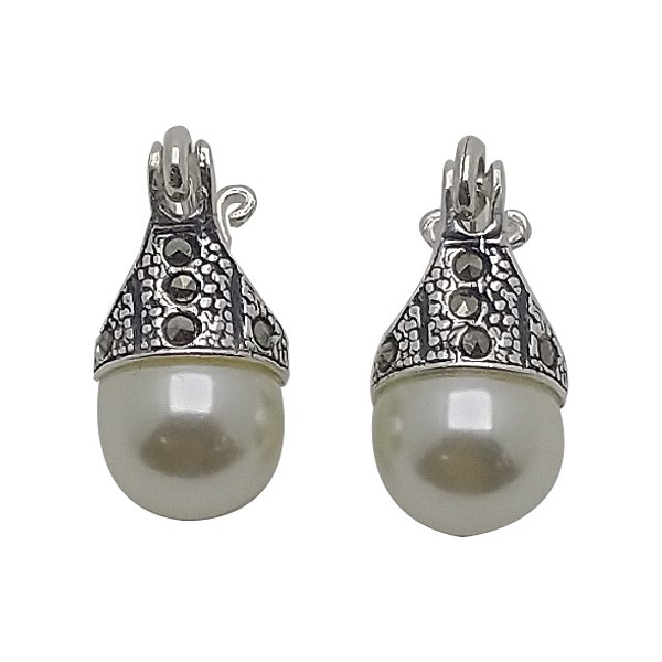 Brincos de prata 925 pérolas