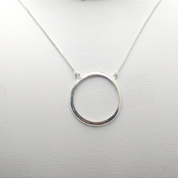 Gargantilha de prata 925 circulo