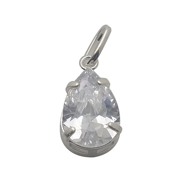 Pingente de prata 925 Com pedra zircônia