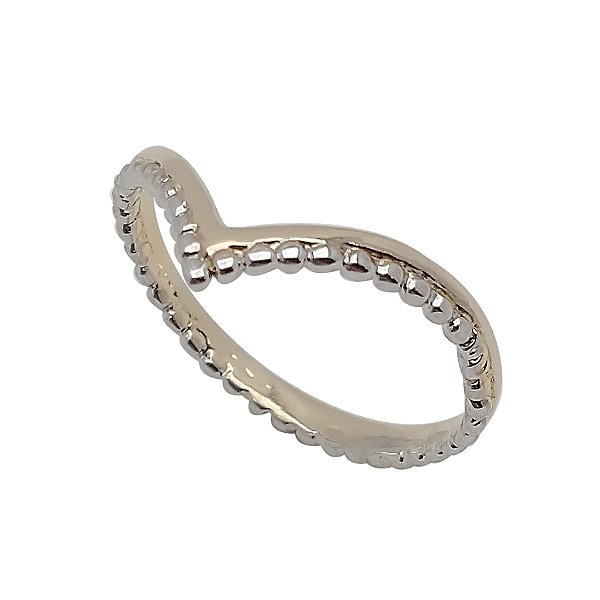 Anel folheado a ouro 18k rodinado