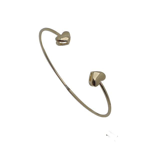 Bracelete folheado a ouro 18k coração