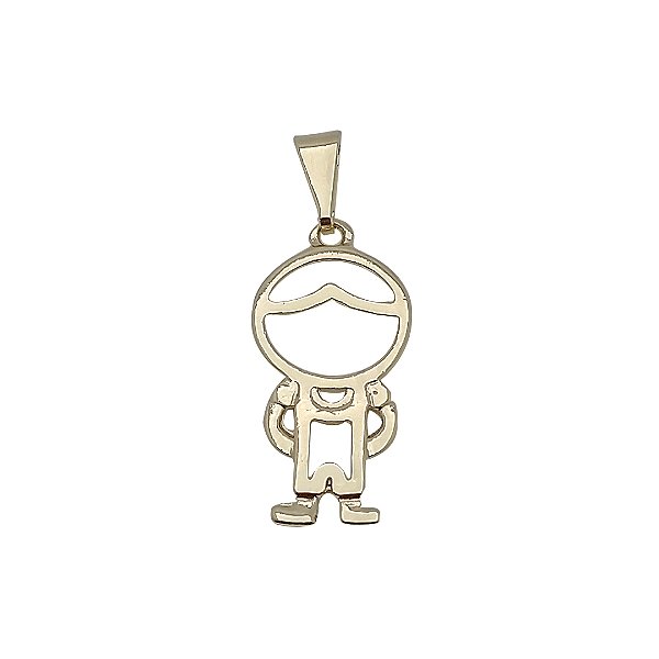 Pingente folheado a ouro 18k menino vazado