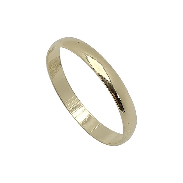 Anel folheado a ouro 18k aliança lisa