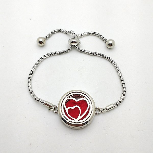 Pulseira difusora de aroma de aço inox 316l ajustável aromaterapia
