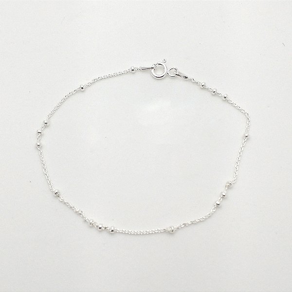 Pulseira de prata 925 bolinhas