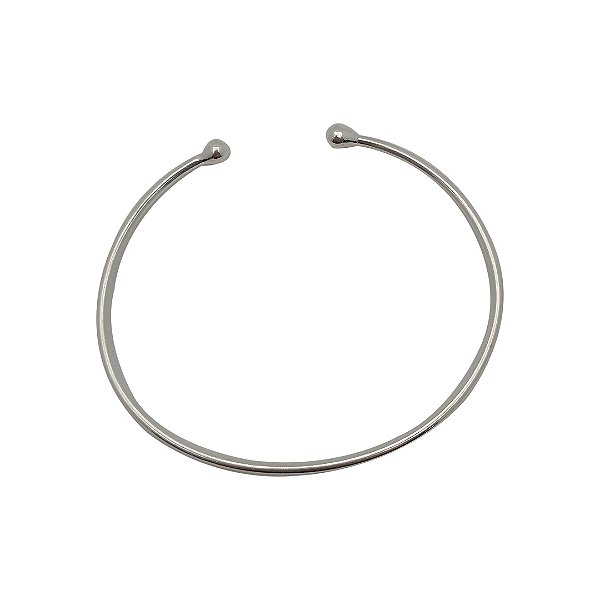 Bracelete de prata 925 rígida bolinha