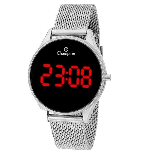 Relógio Champion Feminino Digital Led Prateado Ch40133t