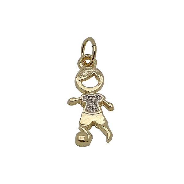 Pingente Banhado a ouro 18k menino bola