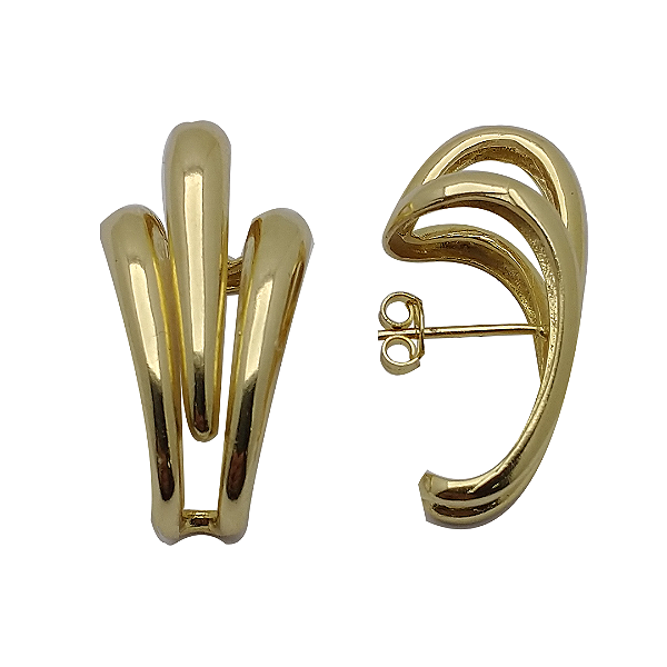 Brincos banhado a ouro 18k ear hook