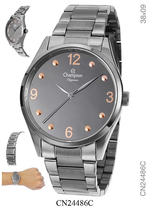 Relógio Champion Elegance Feminino Cinza CN24486C