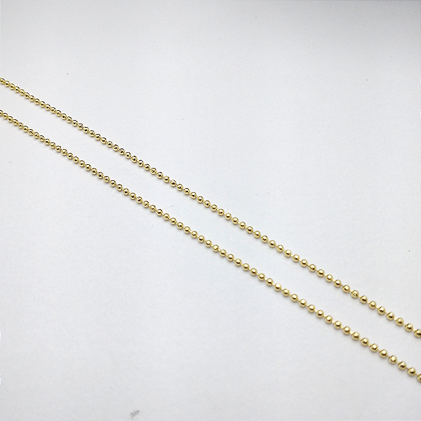 Corrente banhado a ouro 18k elo bolinhas