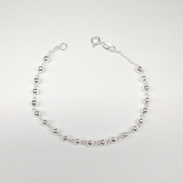 Pulseira de Prata 925 Bolinhas - Elegância e Delicadeza