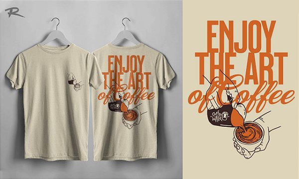 Camiseta Enjoy the art of coffee  l (Art by Renato Spadari)