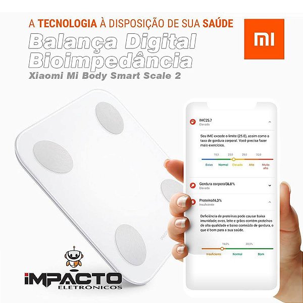 Balança Inteligente Xiaomi Mi Body Composition Scale 2