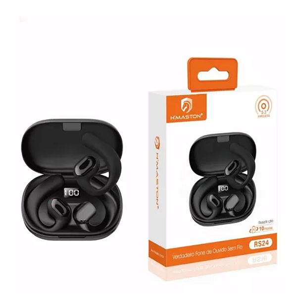 Fone De Ouvido Sem Fio Tws Bluetooth 5.3 Open-Ear Até 10h de energia