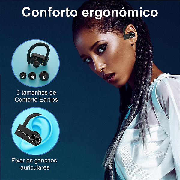 Fone de ouvido corrida bluetooth sem fio H'MASTON RS52