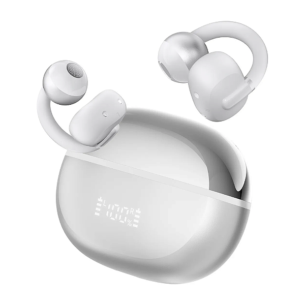 Fones de ouvido sem fio Haylou Airfree Bt5.4 com clipe cor prateado