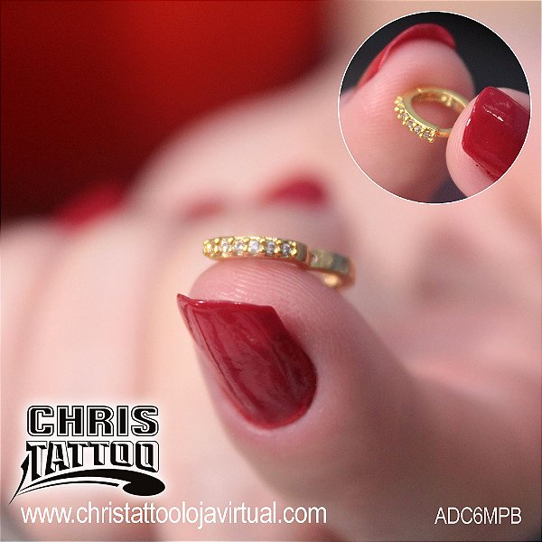 Piercing Argolinha Click 6 Pedras