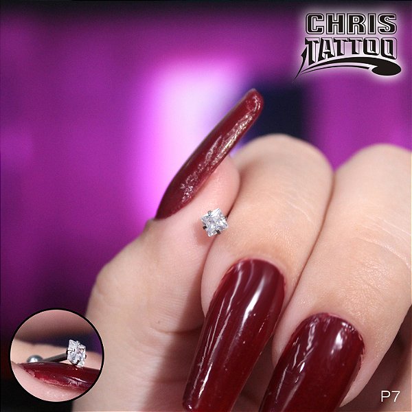 Piercing Reto com Strass Ponto de Luz Variados