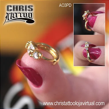 Argola Click 3 Pedras