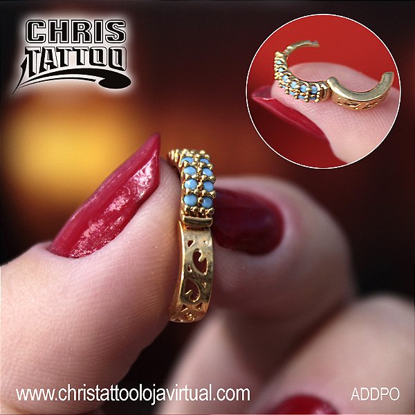 Argolinha quadrada de click