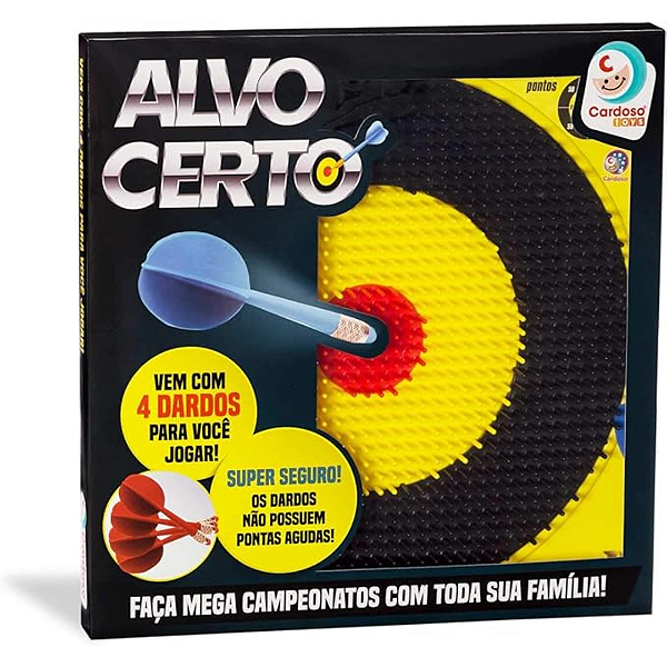 Jogo Alvo Certo Cardoso Toys com 4 Dardos