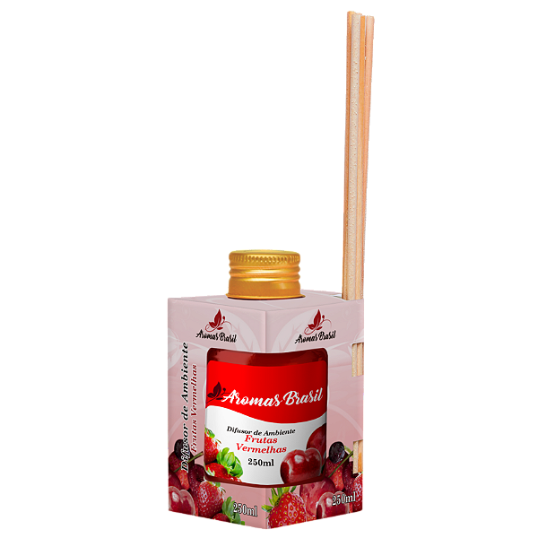 Difusor de Ambientes Aromas Brasil 250ml Frutas Vermelhas