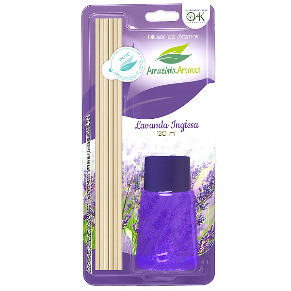 Difusor de Ambientes Blister Amazônia Aromas 120ml Lavanda Inglesa
