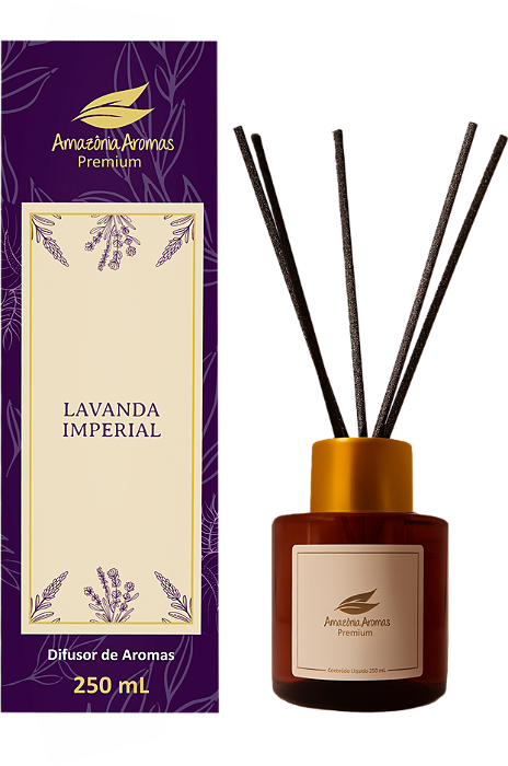 Difusor Premium Amazônia Aromas 250ml Lavanda Imperial