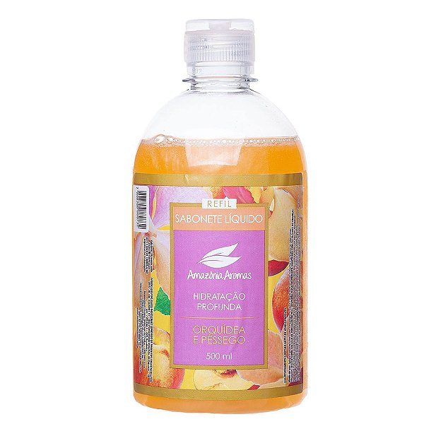 Sabonete Refil Amazônia Aromas 500ml Orquídea e Pêssego