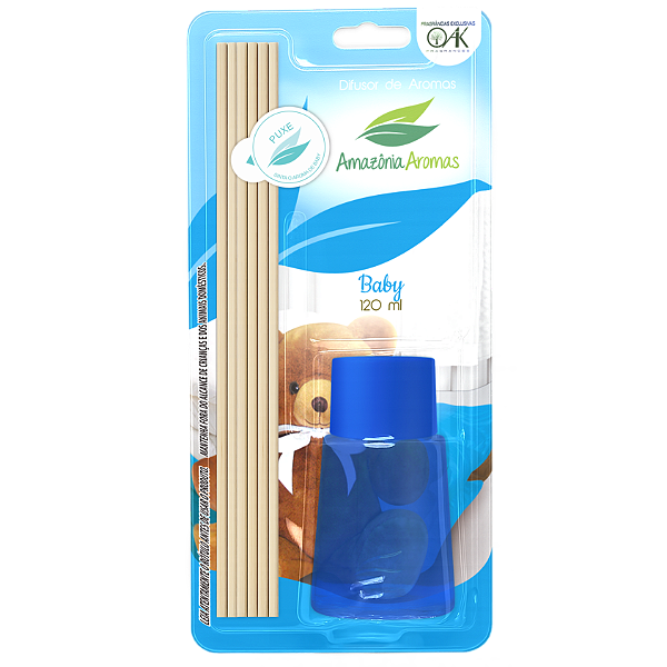 Difusor de Ambientes Blister Amazônia Aromas 120ml Baby Azul
