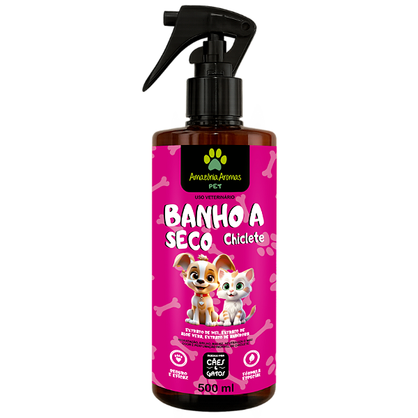 Banho a Seco Amazônia Aromas PET 500ml Chiclete