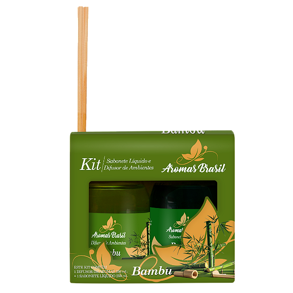 Kit Aromas Brasil Difusor e Sabonete 250ml Bambu
