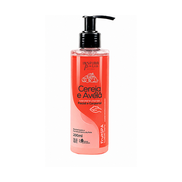 Sabonete Líquido Facial E Corporal Inspira Paris 200Ml Cereja E Avelã