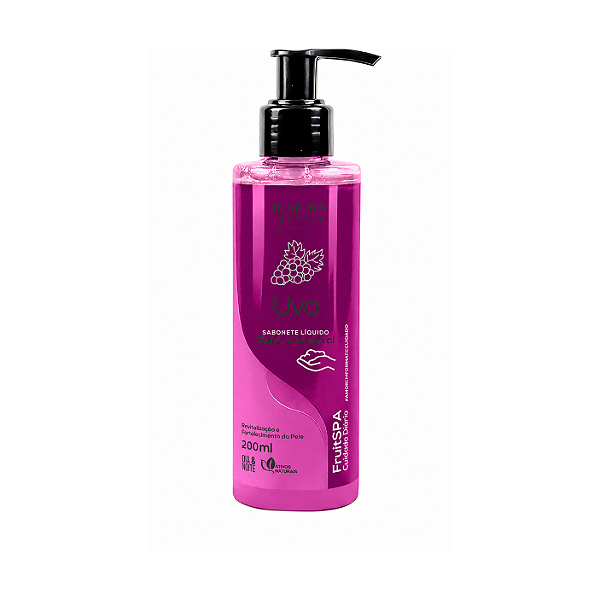 Sabonete Líquido Facial E Corporal Inspira Paris 200Ml Uva