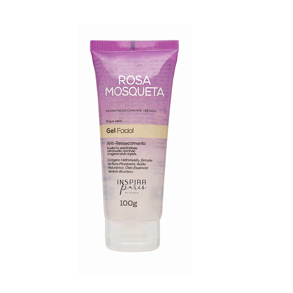 Gel Facial Inspira Paris 100G Hidratante Rosa Mosqueta Toque Seco