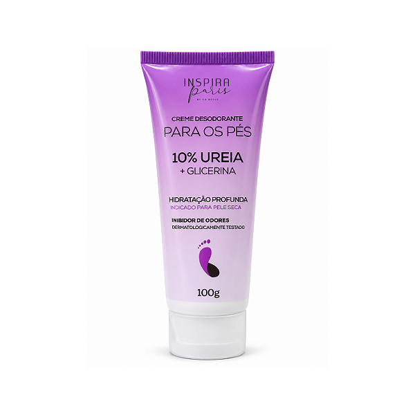 Creme Desodorante Para Os Pés Inspira Paris 100G 10% Ureia + Glicerina