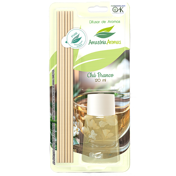 Difusor de Ambientes Blister Amazônia Aromas 120ml Chá Branco