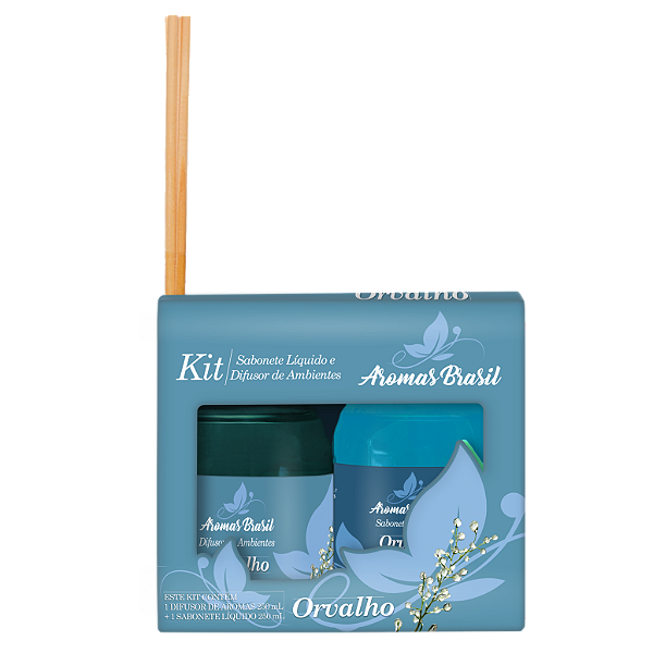 Kit Aromas Brasil Difusor e Sabonete 250ml Orvalho