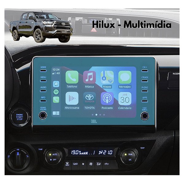Película Proteção Interna  Multimidia Hilux Ppf Antiriscos