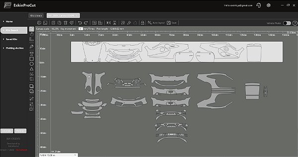 ExkinProCut - Software de corte PPF - Com Auto Layout Ilimitado Licença Anual (1 Ano)