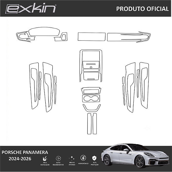 Kit PPF de Proteção Interno Completo - Porsche Panamera - 2024 á 2026
