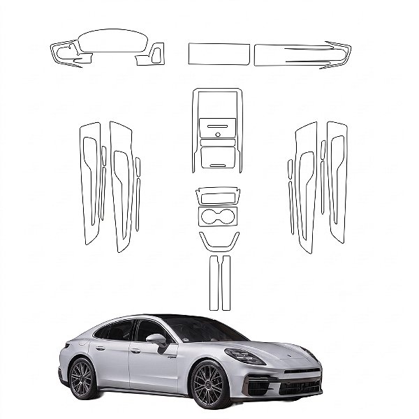 Kit PPF de Proteção Interno Completo - Porsche Panamera - 2024 á 2026