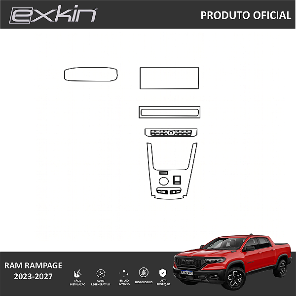 Kit PPF de Proteção Interno Completo - Ram Rampage - 2023 á 2027