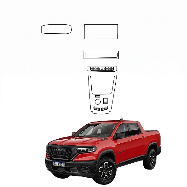 Kit PPF de Proteção Interno Completo - Ram Rampage - 2023 á 2027
