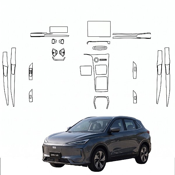 Kit PPF de Proteção Interno Completo - Geely Ex5 - 2025 á 2027