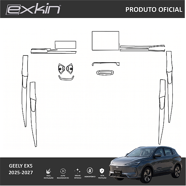 Kit PPF de Proteção Interno Completo - Geely Ex5 - 2025 á 2027