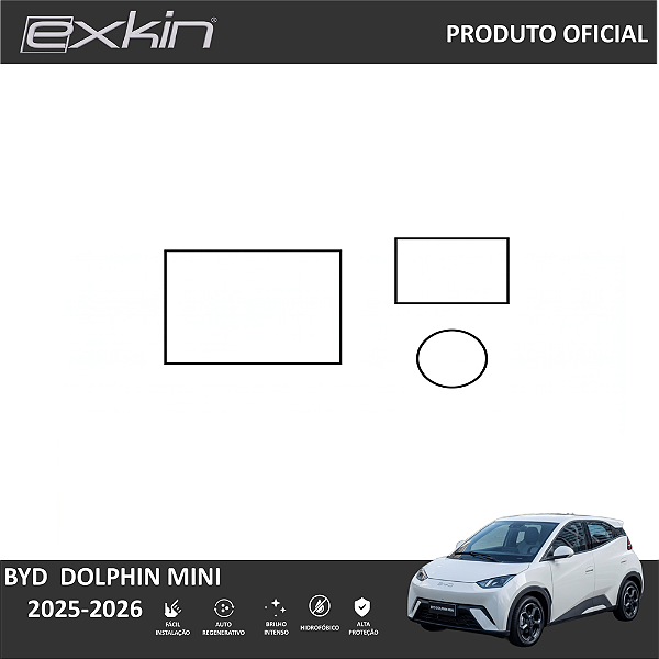 Kit PPF de Proteção Interno Completo - BYD Dolphin Mini - 2025 á 2026