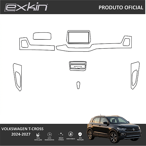 Kit PPF de Proteção Interno Completo - Volkswagen T-Cross - 2024 á 2027